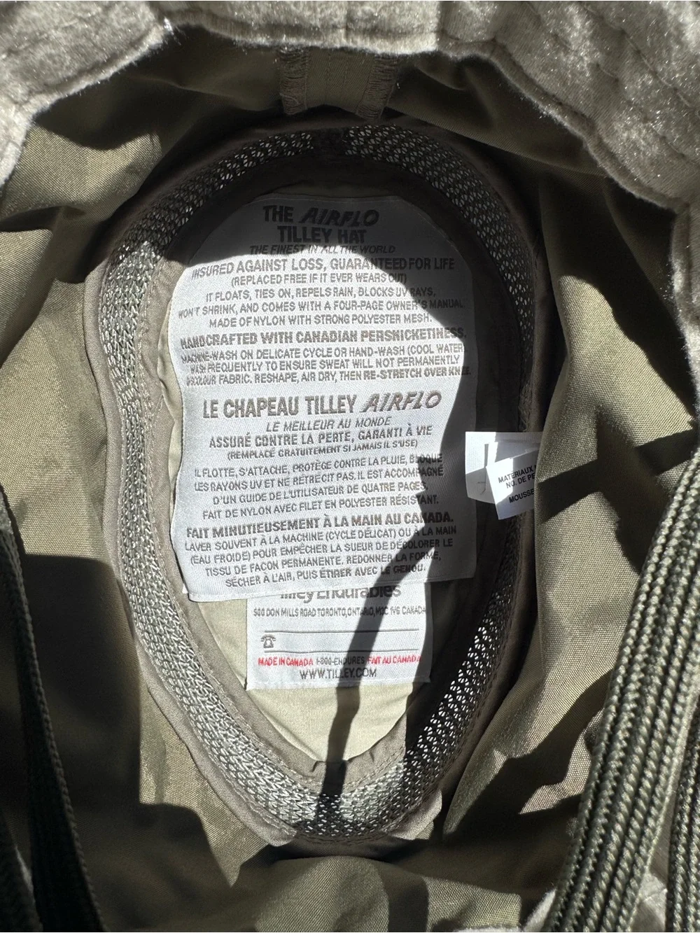 Tilley Olive Green Airflo Sun Hat for Men